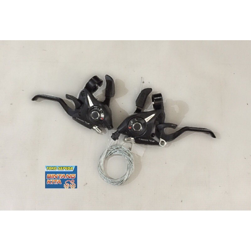Sepasang Shifter 7x3 Speed Sepeda Mtb Gunung  Shifter Brake