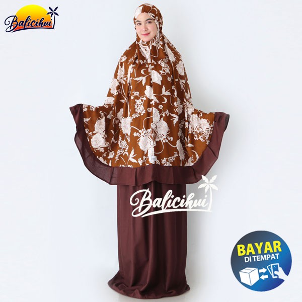 Balicihui Mukena Alina Coffee 2 Mukena Bali Dewasa by Balicihui