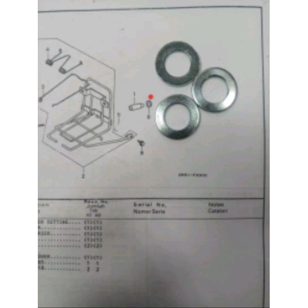 Ring center bosh spakbor depan honda grand sabit