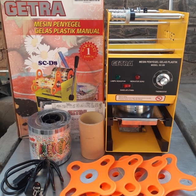 ALAT PRES GELAS PLASTIK CUP SEALER GETRA SC-D8 ORIGINAL