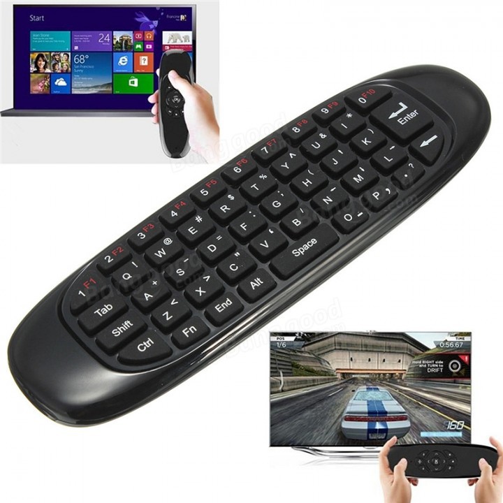 Mini C120 2.4G Wireless 6-Axis Gyroscope Air Mouse Remote Control Keyboard For TV PC