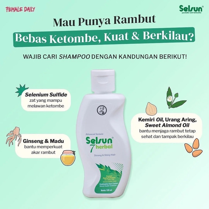 SELSUN Shampoo Anti Ketombe SELSUN Blue 120Ml 60Ml / Shampoo Anti Dandruff / Shampoo Anti Ketombe