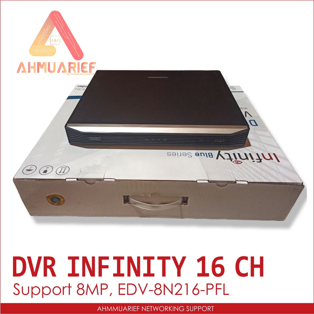 DVR Infinity EDV-8N216-PFL Blue Series 16CH 16 Channel Support 8MP