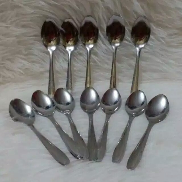 1 LUSIN SENDOK MAKAN STAINLESS ISI 12PCS/1LUSI N