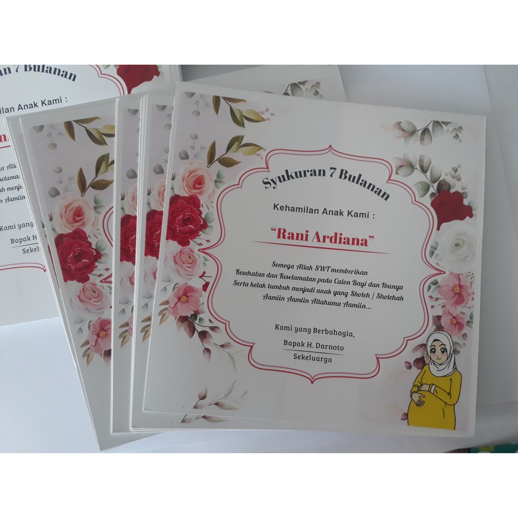 SAMIR TUTUP DUS /  Syukuran 7 bulanan / Undangan Aqiqahan / Kartu nasi aqiqah