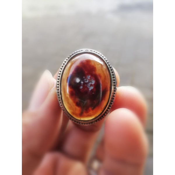 Natural cincin akik Sulaiman Abstrak Unik