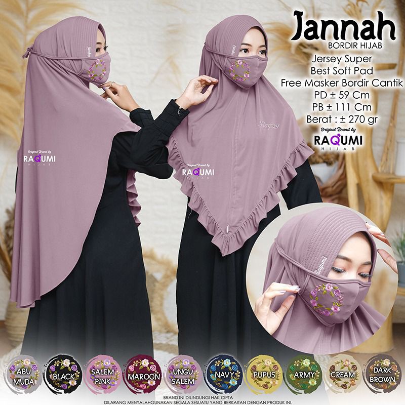 Jannah bordir hijab by raqumi
