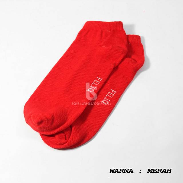 KAOS KAKI PENDEK ANKLE MERAH POLOS PALING MURAH