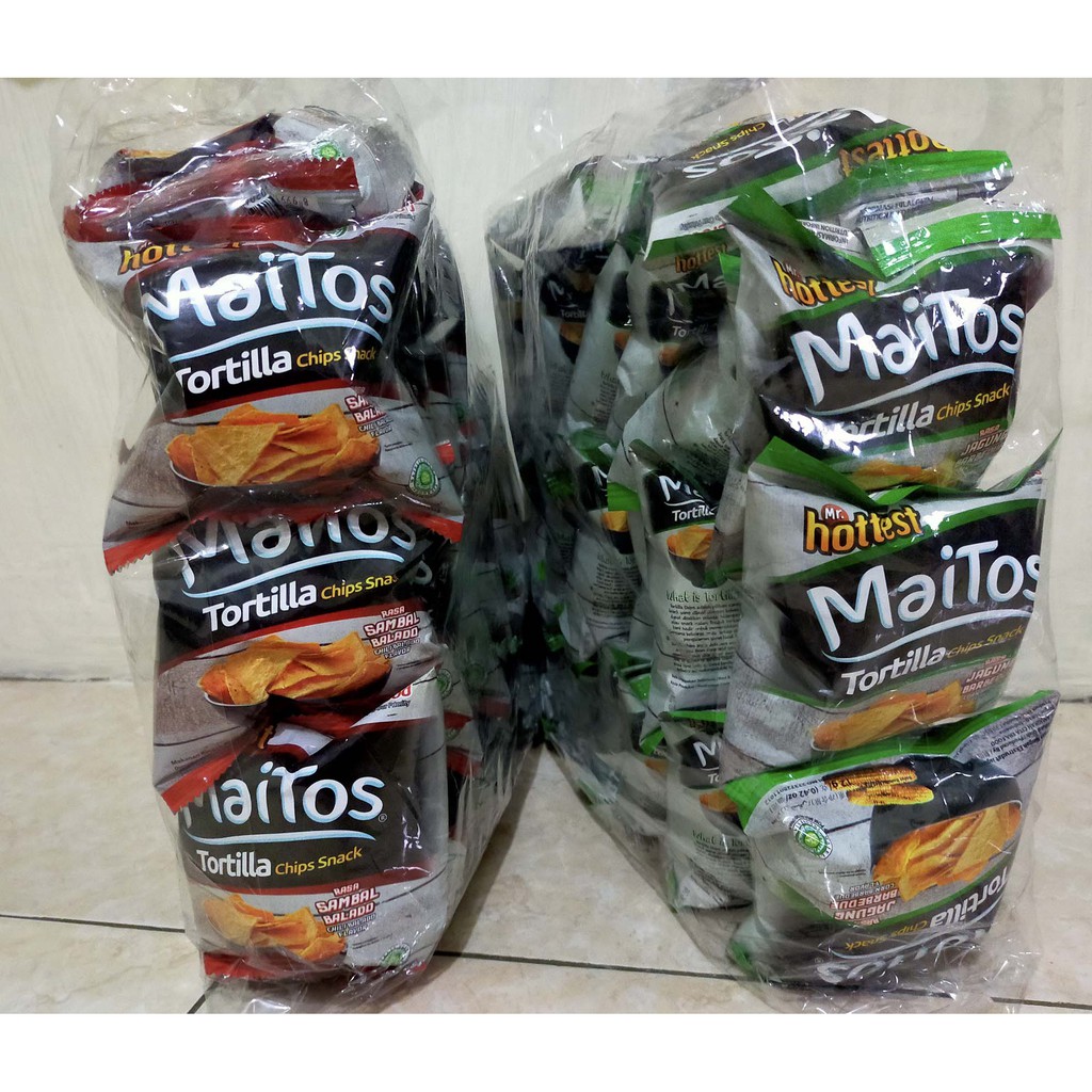 

Maitos Tortila Chips Snack 10 Gram x 20 Bungkus