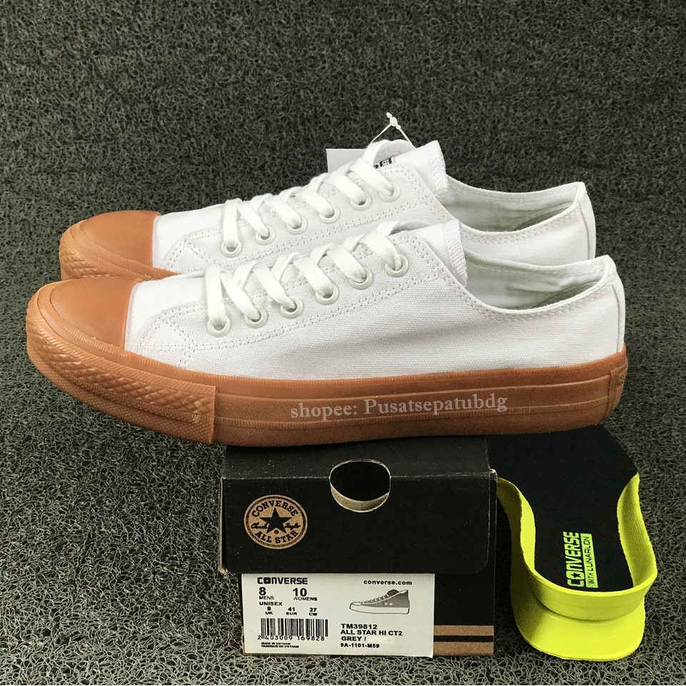 Sepatu Converse Chuck Taylor II Lunarlon Low White Gum