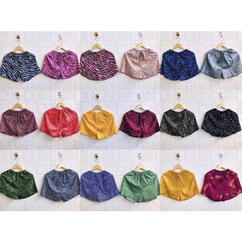 Celana kolor motif pendek wanita bali