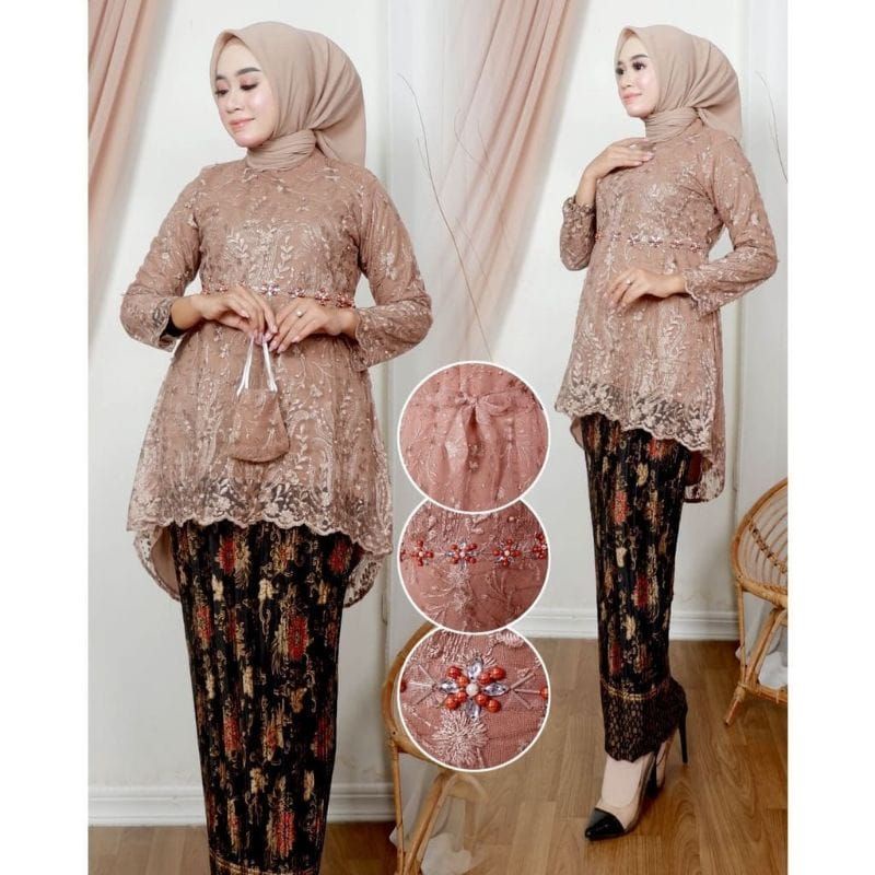 Set kebaya modern pinguin / kebaya muslim / kebaya pesta / kebaya wisuda / kebaya perpisahan / kebay