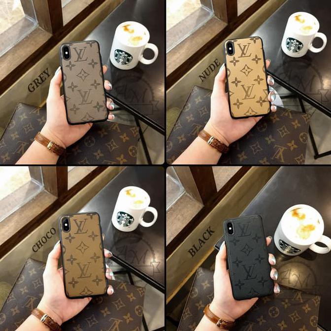 " IPHONE 11 PRO MAX " SOFT CASE LV SKIN LEATHER EMBOSSED