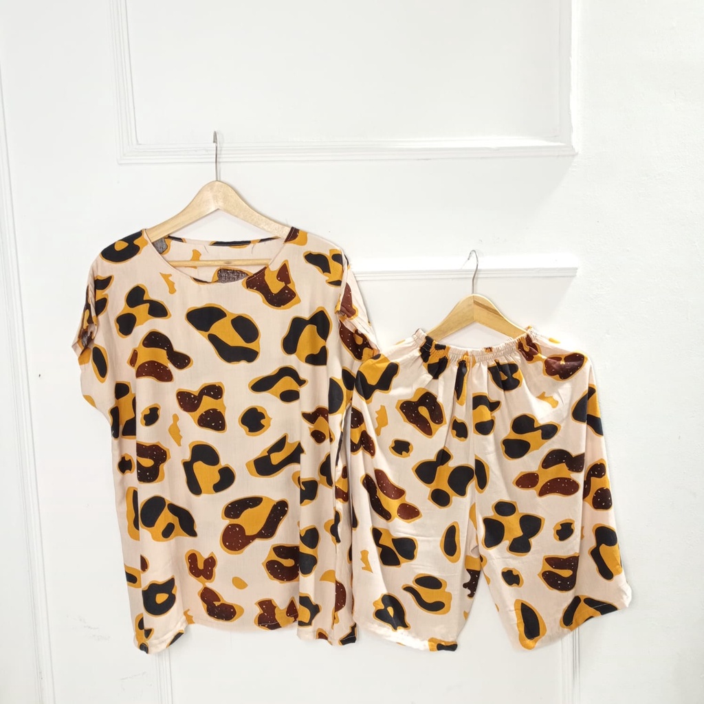 baju tidur wanita celana pendek - setcel rayon polos murah - setelan pendek wanita jumbo ld 120 - one set rayon jumbo lengan pendek-4