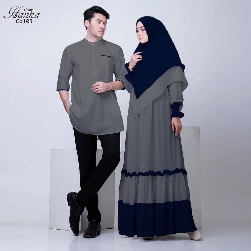 BAJU GAMIS COUPLE SARIMBIT KELUARGA PASANGAN MUSLIM NIBRAS AURORA PURPLE GAMIS PROMO TERBARU 2021