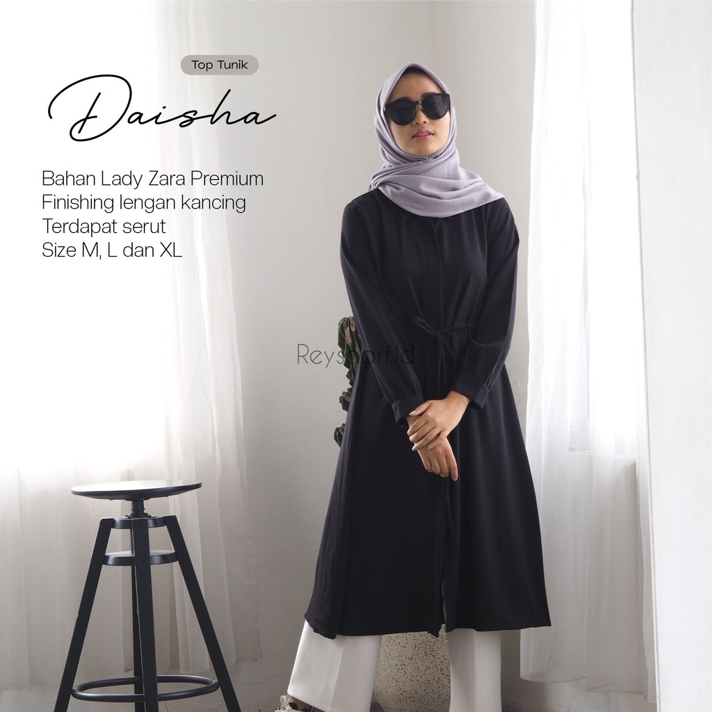 Tunik Daisha By Reyscarf  Tunik Dewasa Luxury Bahan Lady Zara Premium Terbaik Nyaman Dipakai I  Bisa COD