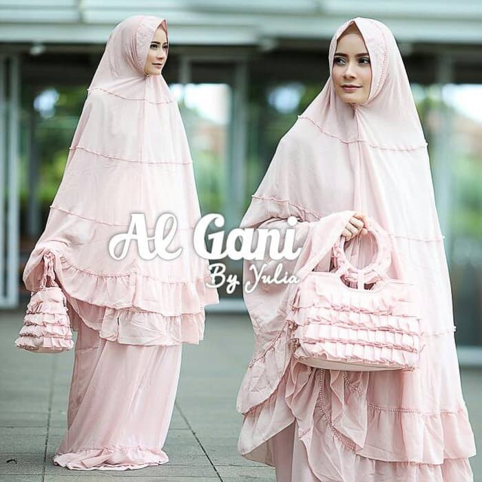 Stok Terbatas !!! Azurra Shop Mukena Ruffle Al Gani Mekenah Dewasa Fashion Muslim Murah