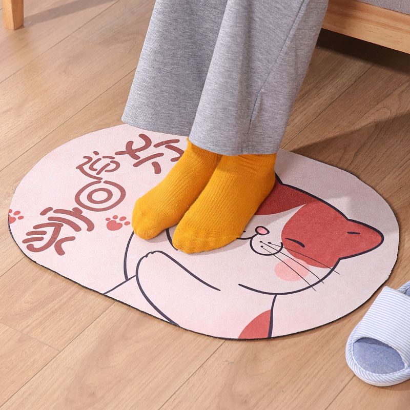 Keset  MODEL BULAT Kamar Mandi Anti Slip  karakter lucu keset Kamar keset kaki