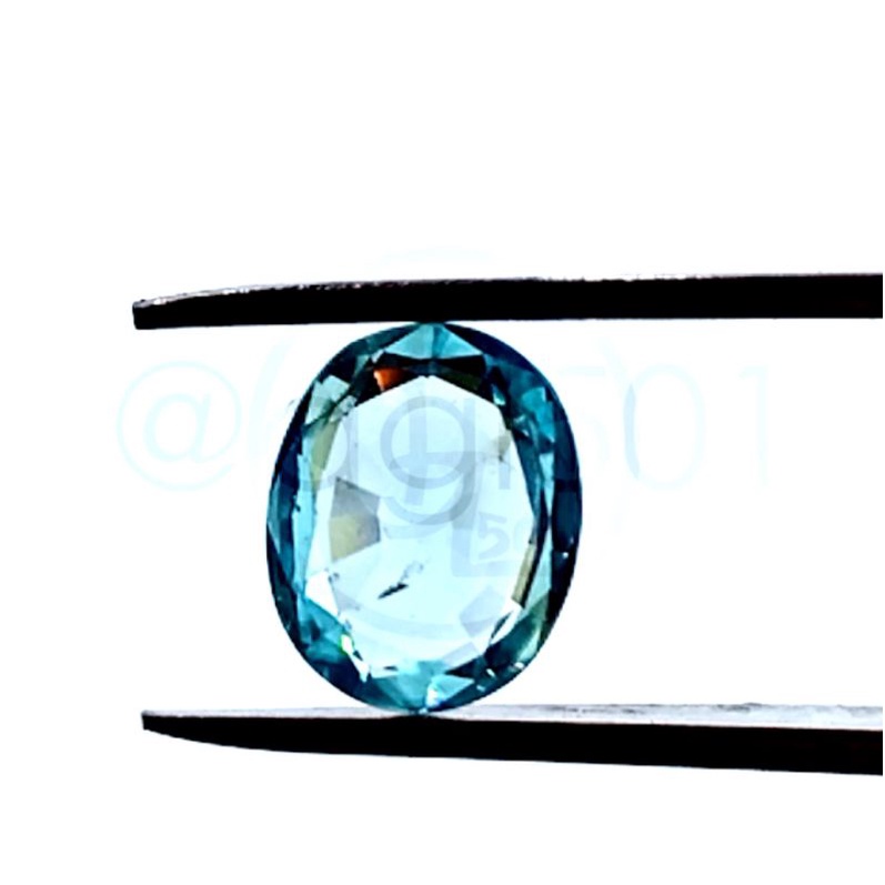 Batu Mulia Natural Blue Zircon Asli Alam 4