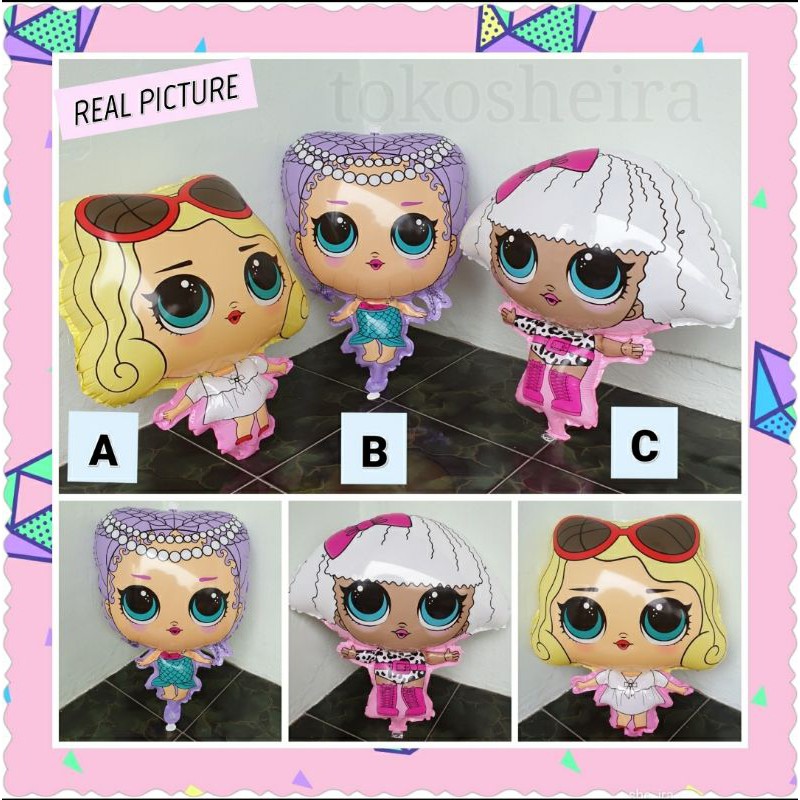 Balon Karakter Jumbo LOL Topi Banner Happy Birthday Balon Ulang Tahun Anak Bogor