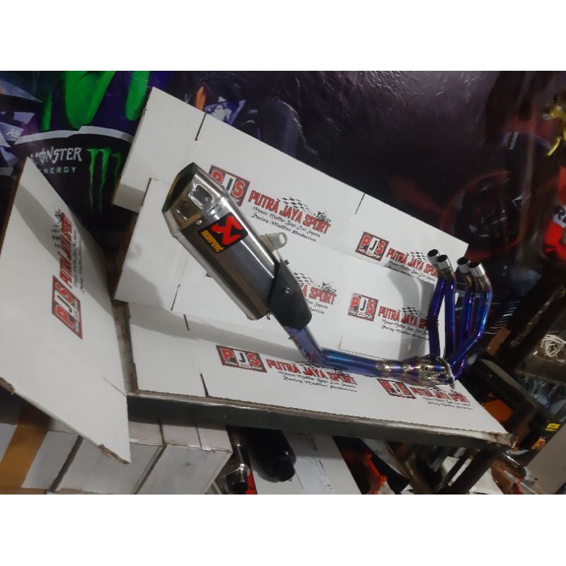knalpot akrapovic rossi for zx25r full system pnp