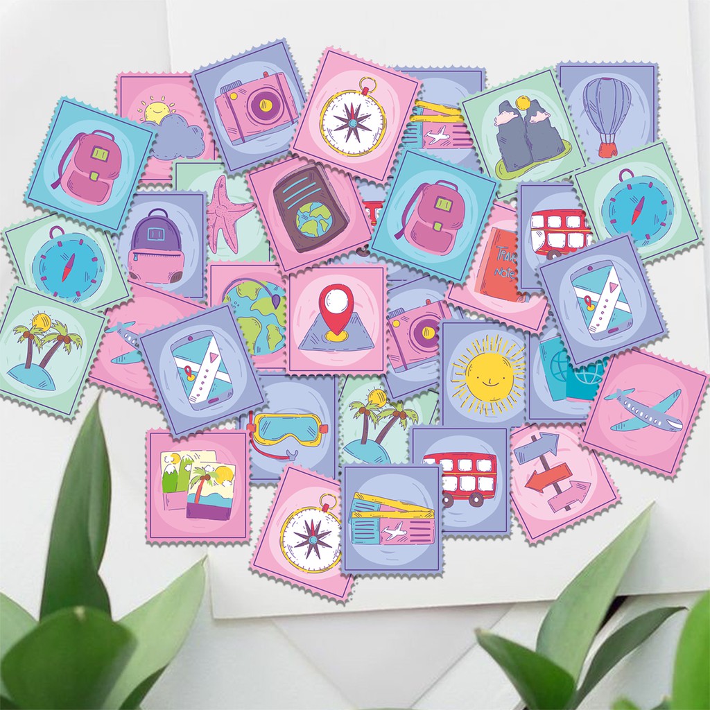 

Calla Land 24Pcs Sticker Pack Bentuk [STAMP] Aesthetic for Bullet Journal Decoration Planer Diary Scrapbook DIY Gift