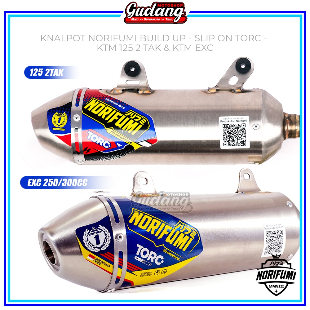 Knalpot Kenalpot Muffler Norifumi BUILD UP Slip On EVO GTX 2 TAK YZ 125 Slipon NR Stainless YZ125