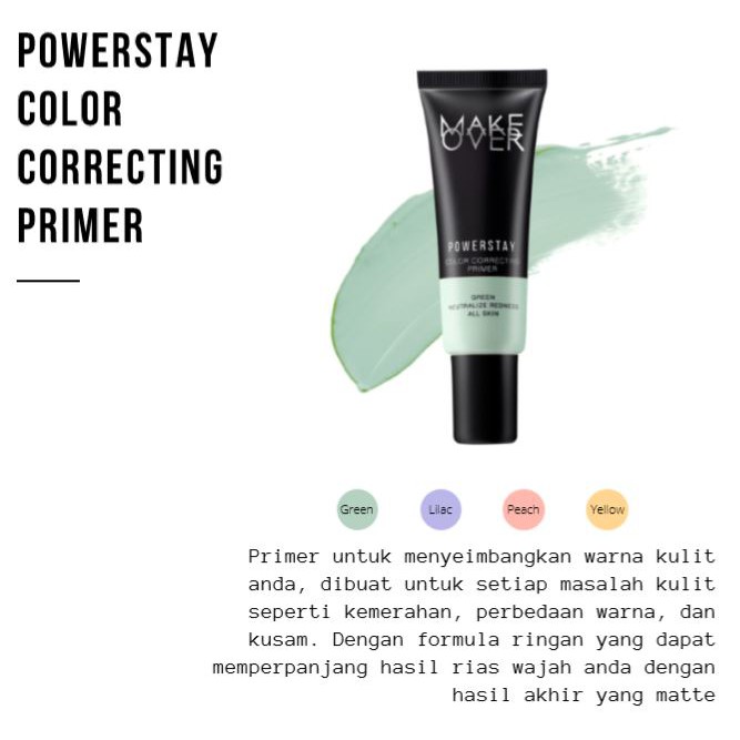 ☘️Yuri Kosmetik☘️ MAKE OVER POWERSTAY COLOR CORRECTING PRIMER