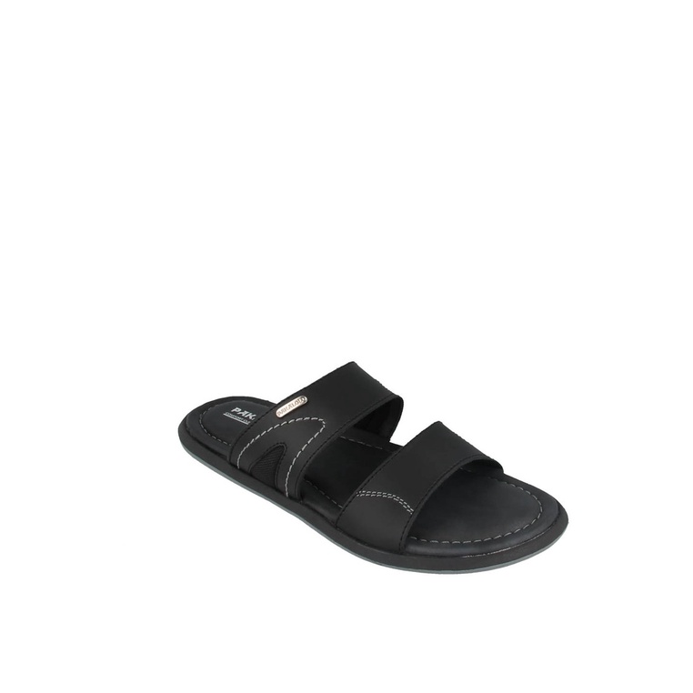 SANDAL SLIDE PAKALOLO PRIA ORIGINAL CASUAL KULIT ASLI HITAM PB42