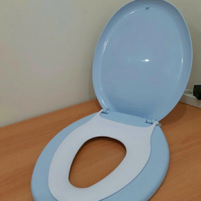 Coarcella Tutup Closet Toto Model Duduk Tecplash Biru Muda
