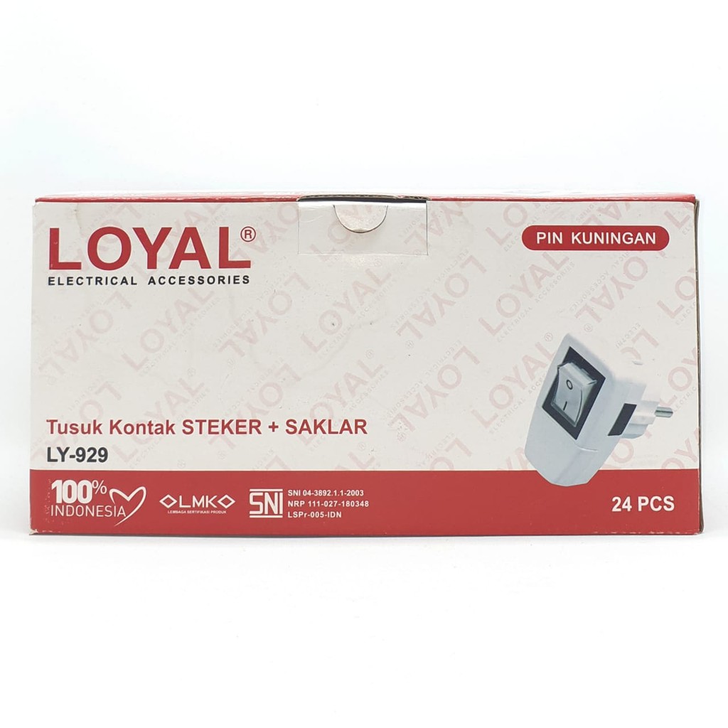 @24 Pcs (1 Kotak) LY-929 Loyal Premium Steker Arde Saklar Lampu / Colokan Saklar Lampu