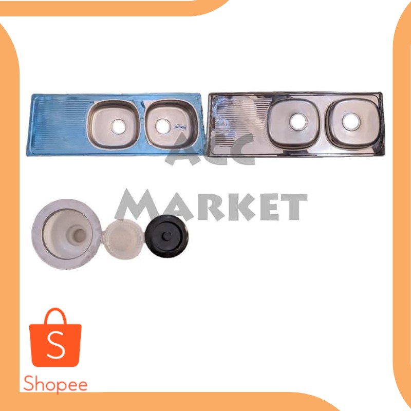 Jual parts Bak Cuci Piring Kitchen Sink 2 Lubang Wastafel Wastapel Dapur Wa Limited