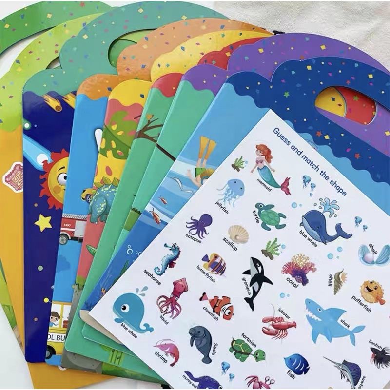 reusable sticker book buku stiker anak