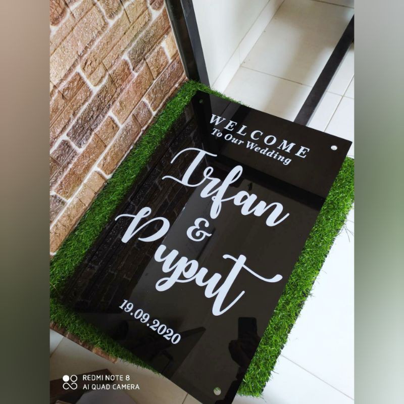 

Acrylic Wedding Signed