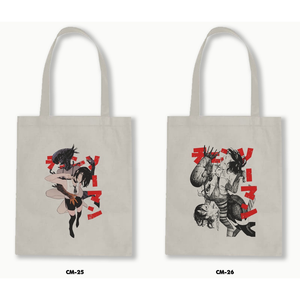 TOTE BAG RESLETING - CHAINSAW MAN / ANIME / MANGA 02