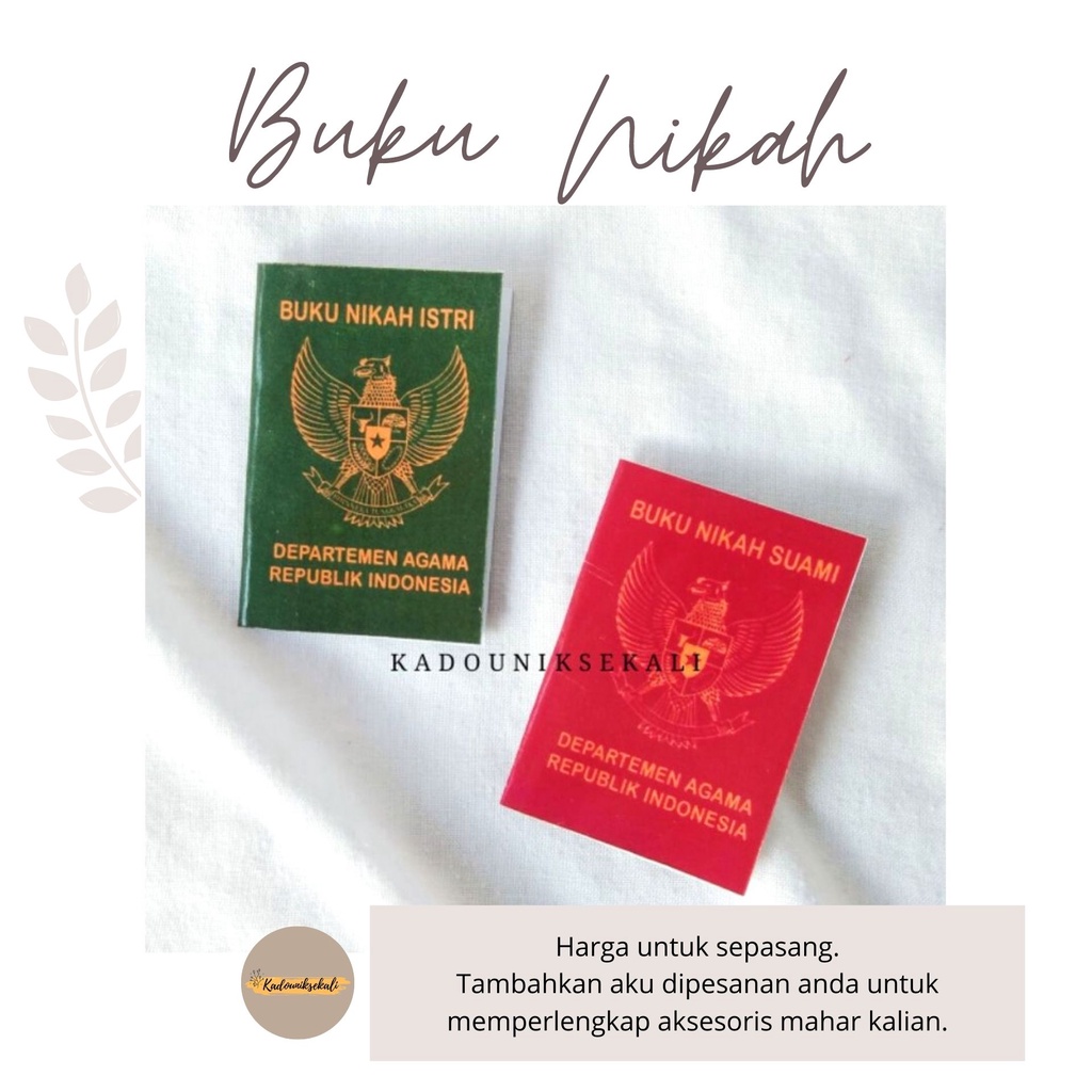 Aksesoris Mahar Buku Nikah