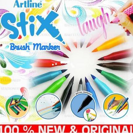 

Buruan Beli] Spidol Artline Etx-F Stix Brush Marker - Black