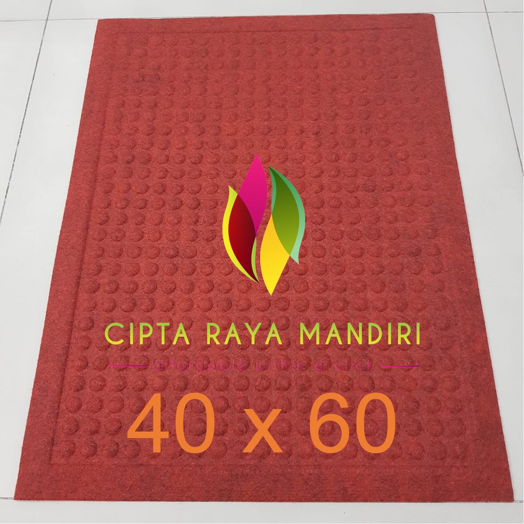 Keset Karet Karpet Lantai Bludru Anti Slip 40 x 60 - FULL