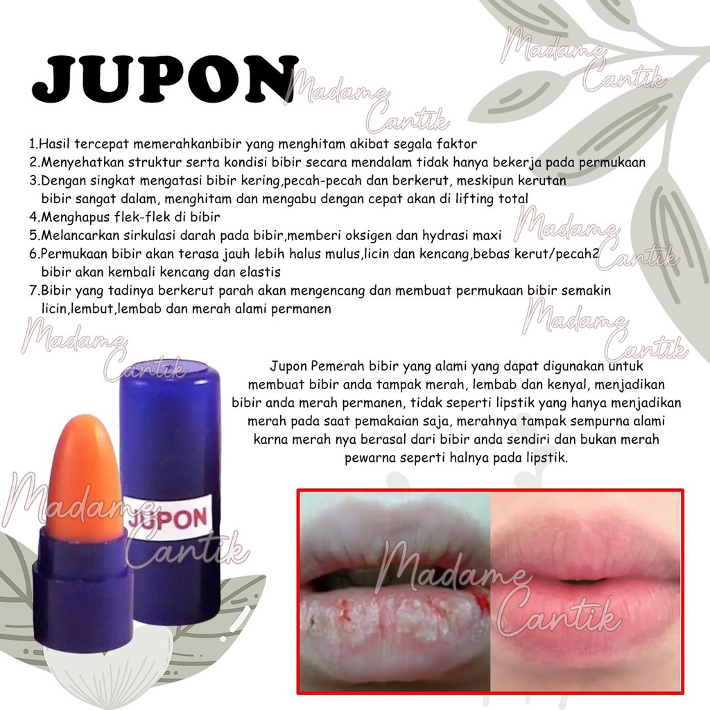 ✿ MADAME ✿ LIPSTIK JUPON MINI PEMERAH BIBIR ORIGINAL BPOM