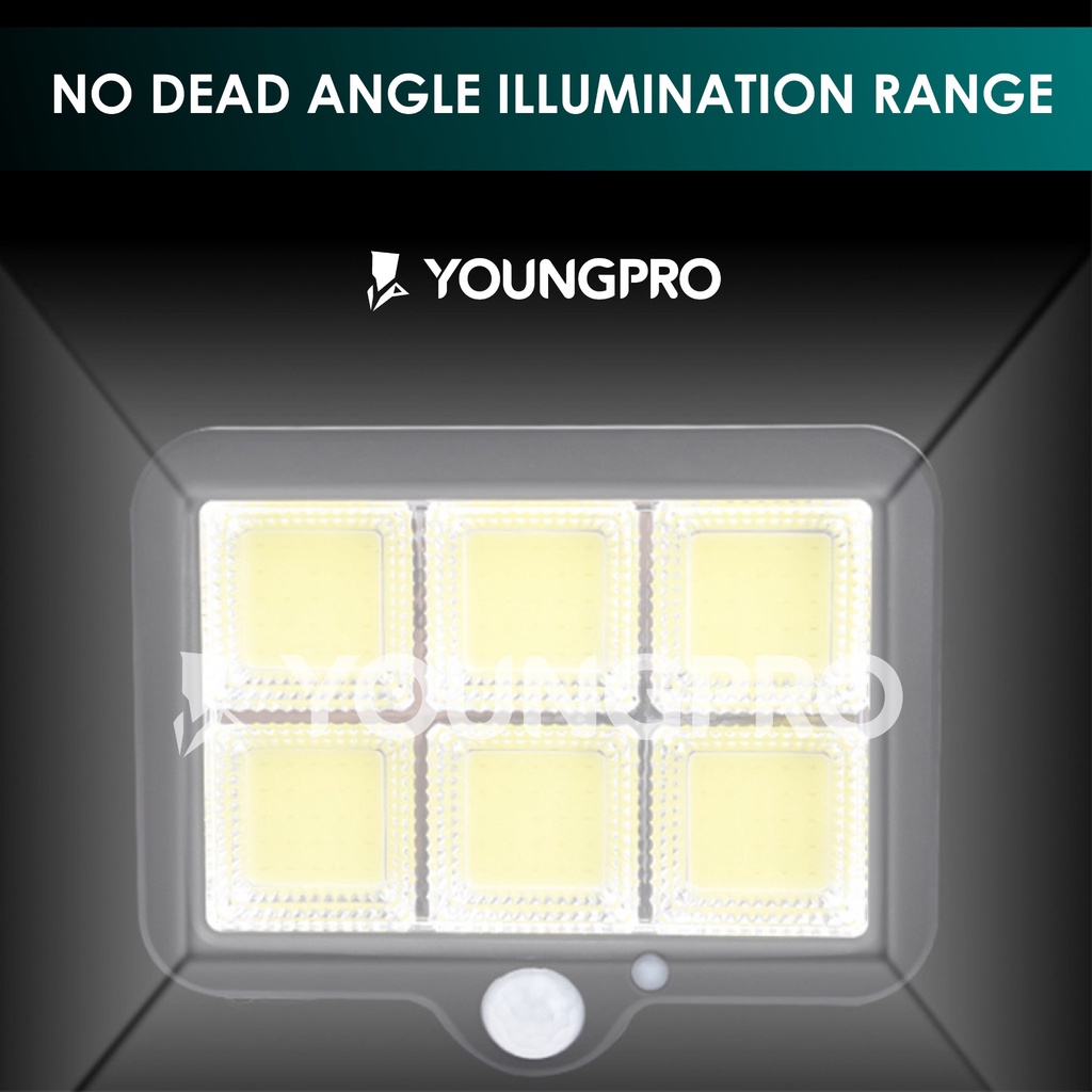 YOUNGPRO YSF-120 - Lampu Solar 120 LED 3 Mode Cahaya + Panel Surya