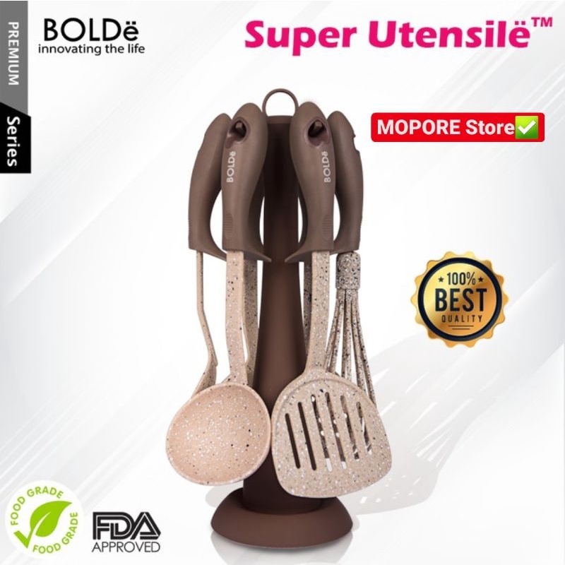 BOLDe Super Utensile 7 pcs Centong Spatula Sutil Sodet Beige