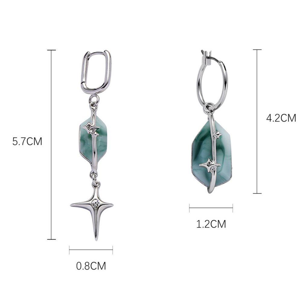 Needway Cross Bintang Menjuntai Anting Trendi Kepribadian Tidak Biasa Elegan Tidak Teratur Perempuan Berlian Temperamen Indah Wanita Stud Earrings