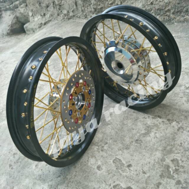 Sepaket velg ring 14 tapak lebar xeon rc - Xeon lama - mio soul Gt - Mio m3 - Fino 125 pket lngkap