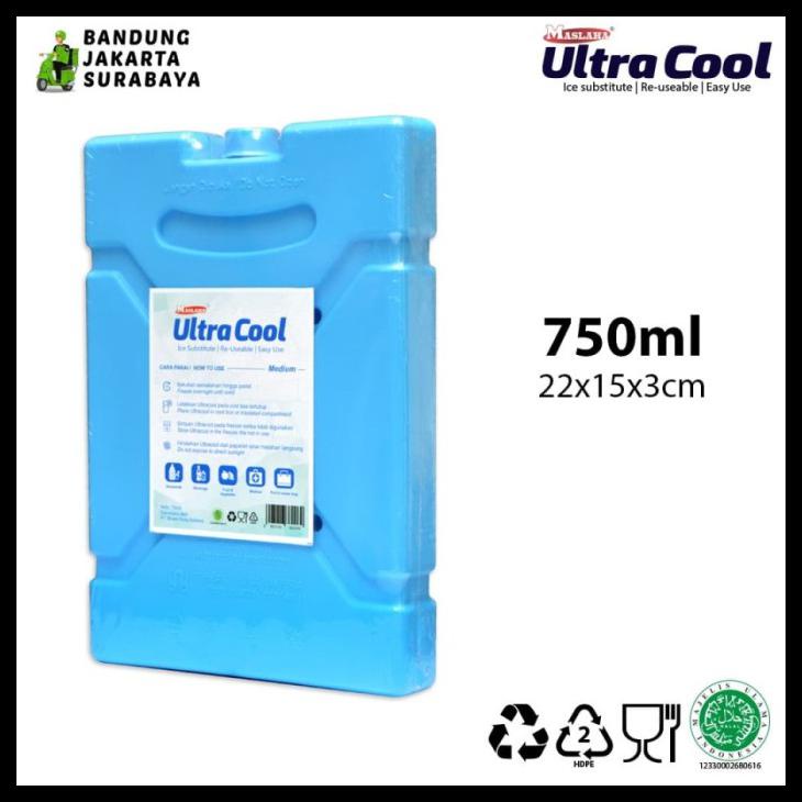 Ultra Cool Ice Gel Cool Pack Blue Pengganti Es Batu Ultracool 750Ml