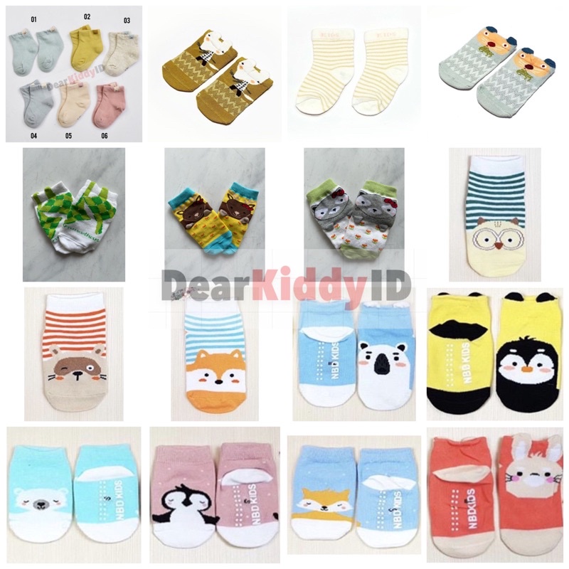 DK 03 Kaos Kaki BAYI POLOS Pendek Cotton Lembut / Kaos Kaki Bayi BERUANG Murah