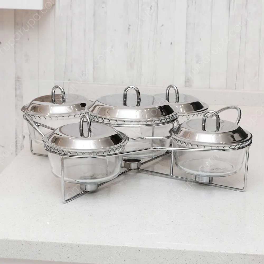 Delicia Set Prasman Food Warmer Penghangat Makanan 5 Pcs