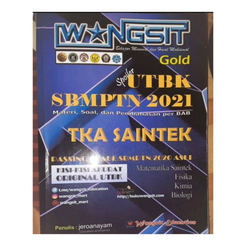 

PRELOVED BUKU WANGSIT SAINTEK UTBK SBMPTN 2021 GOLD
