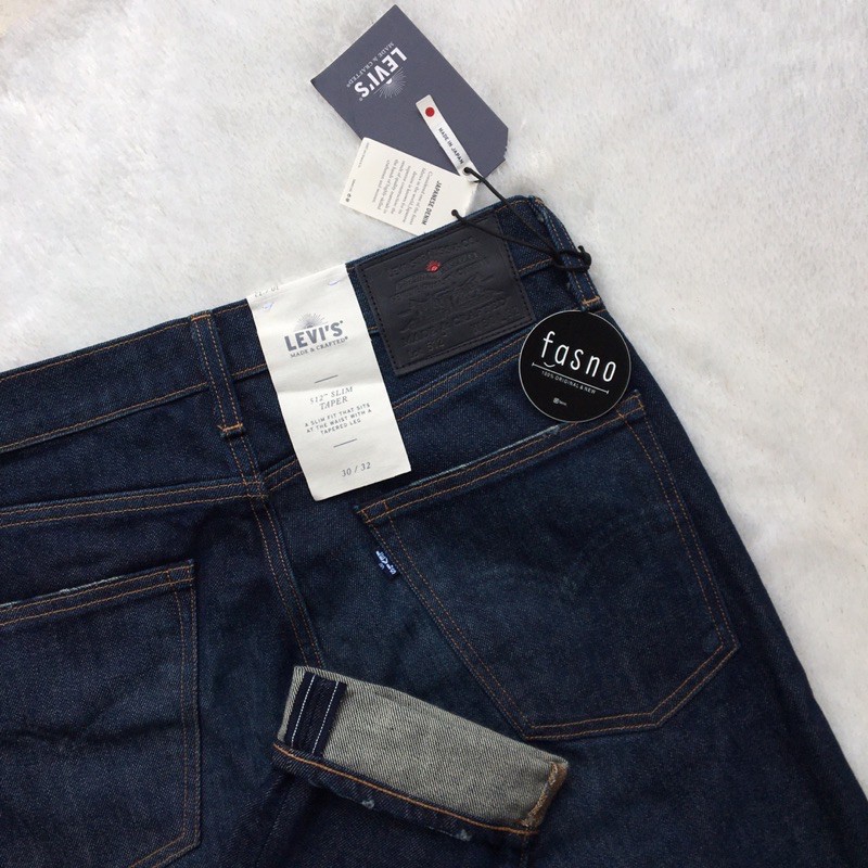 Jual Original Made In Japan Levis 512 Made Crafted Big E Selvedge Accent Dark Blue Shopee Indonesia