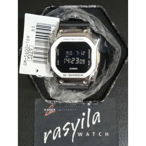 Casio G-Shock GShock GM 5600 / GM5600 - 1DR / GM 5600 - 1 Silver Black