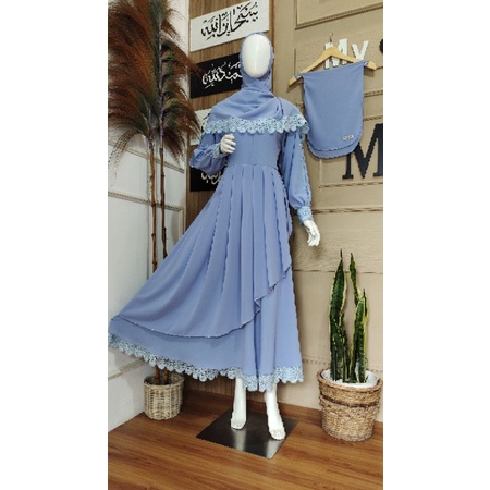 GULYA DRESS BLUE SKY GAMIS BERKUALITAS